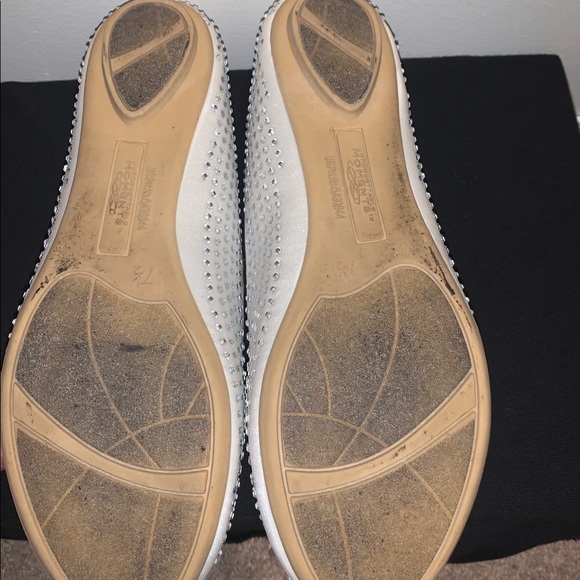 White Studded Flats - Picture 3 of 3